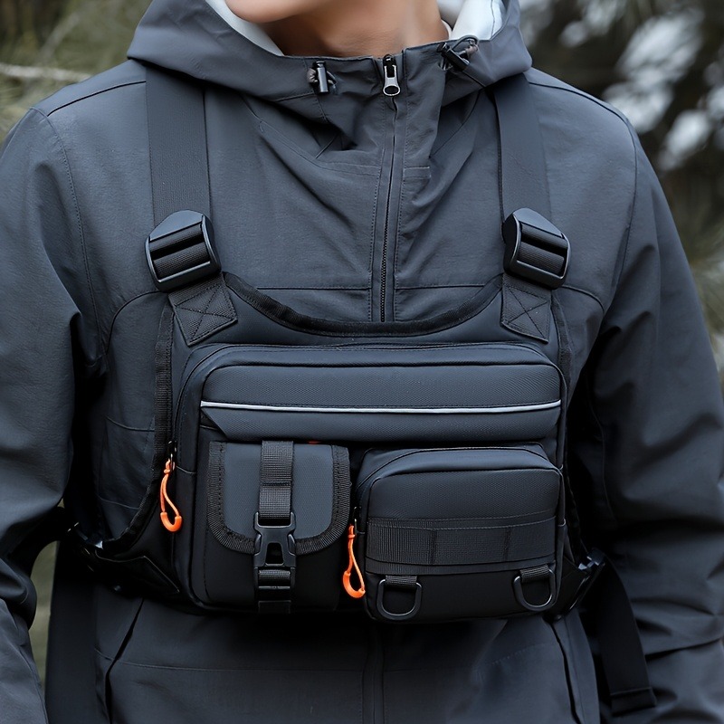 Outdoor Camping Vest - Мужская тактическая нагрудная сумка, жилет для