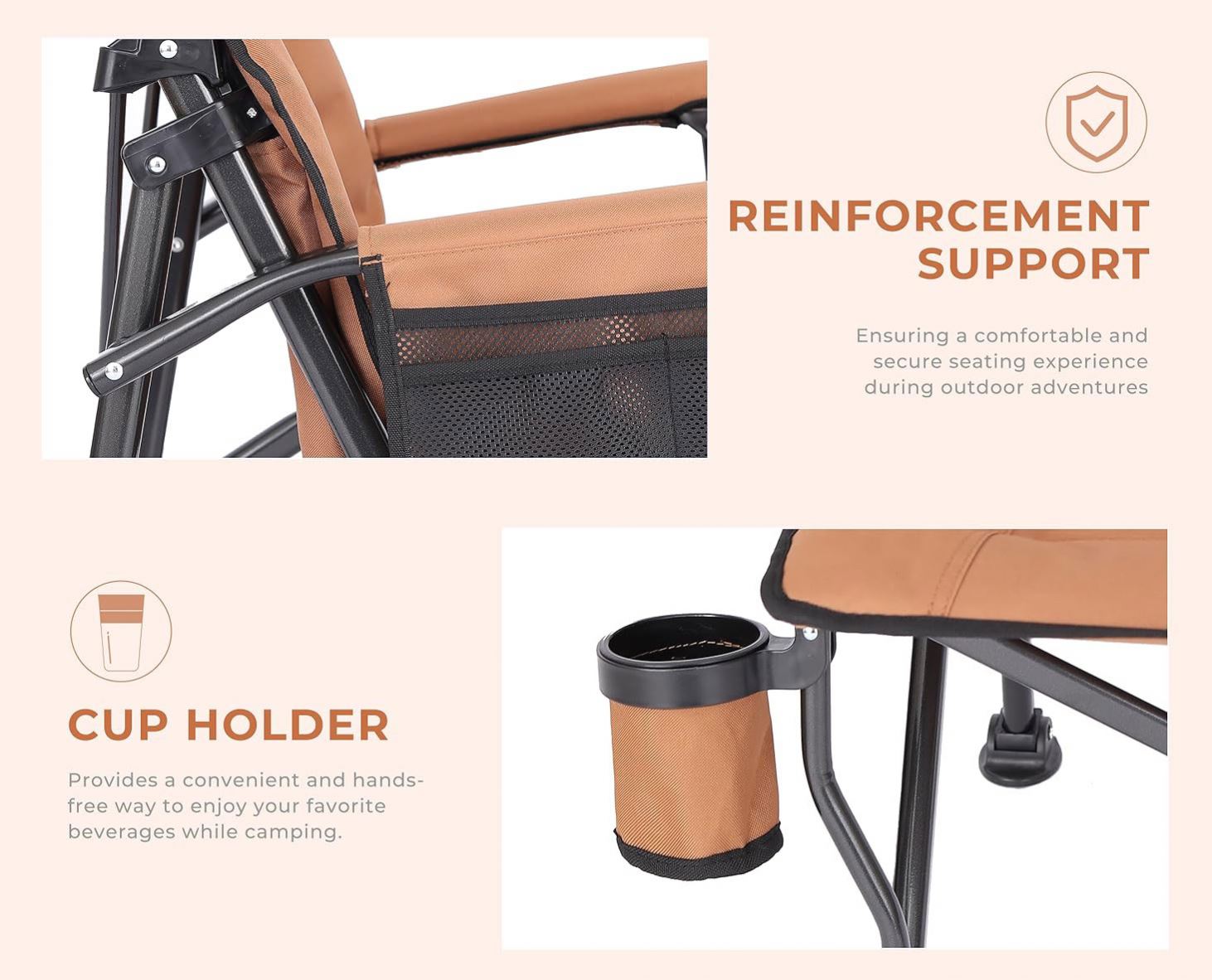 Quality Outdoor Camping Chairs - Портативные складные кресла-реклайнеры класса люкс с