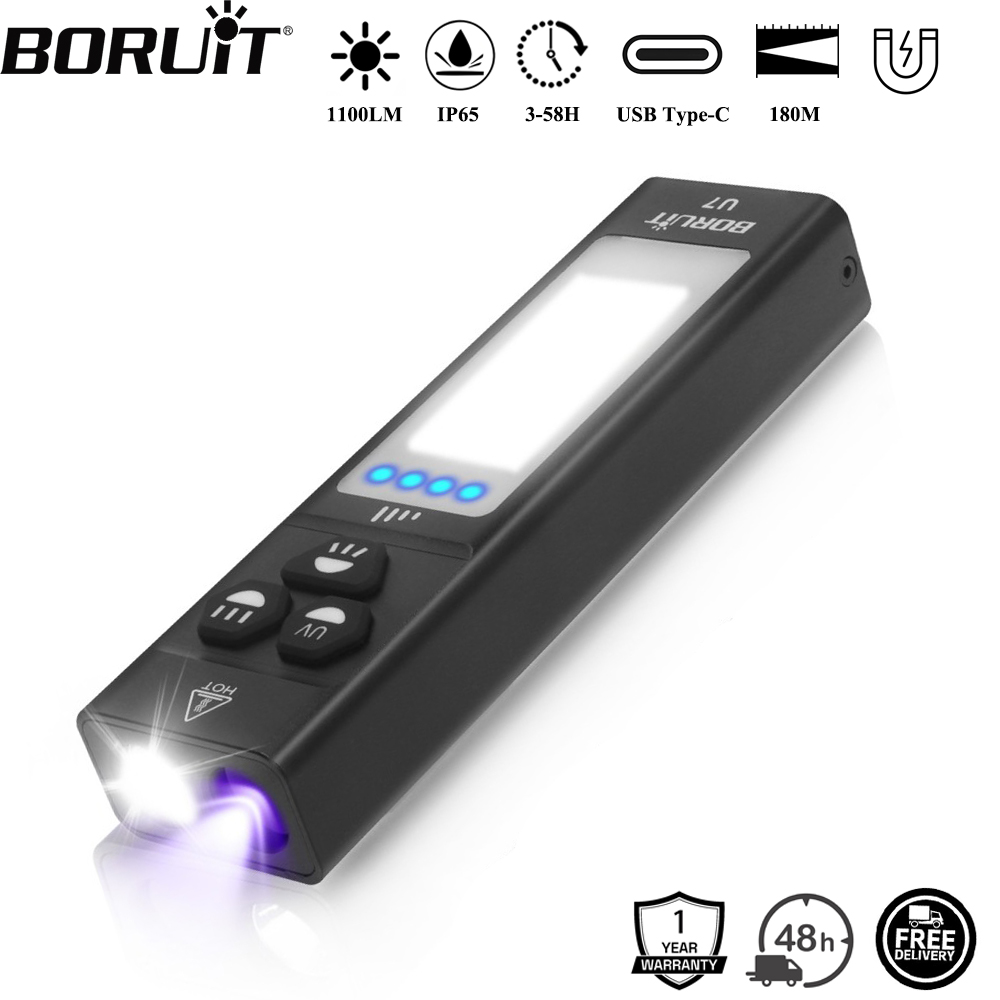 Outdoor Camping Adventure - BORUiT U7 УФ-светодиодный фонарик EDC 1100LM