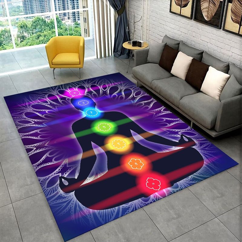 Outdoor Camping Mats Large - Коврик для медитации с мандалой «Радужные