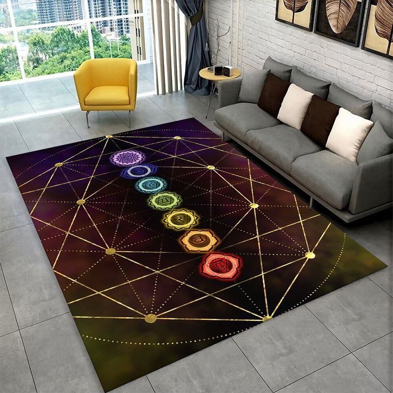 Outdoor Camping Mats Large - Коврик для медитации с мандалой «Радужные
