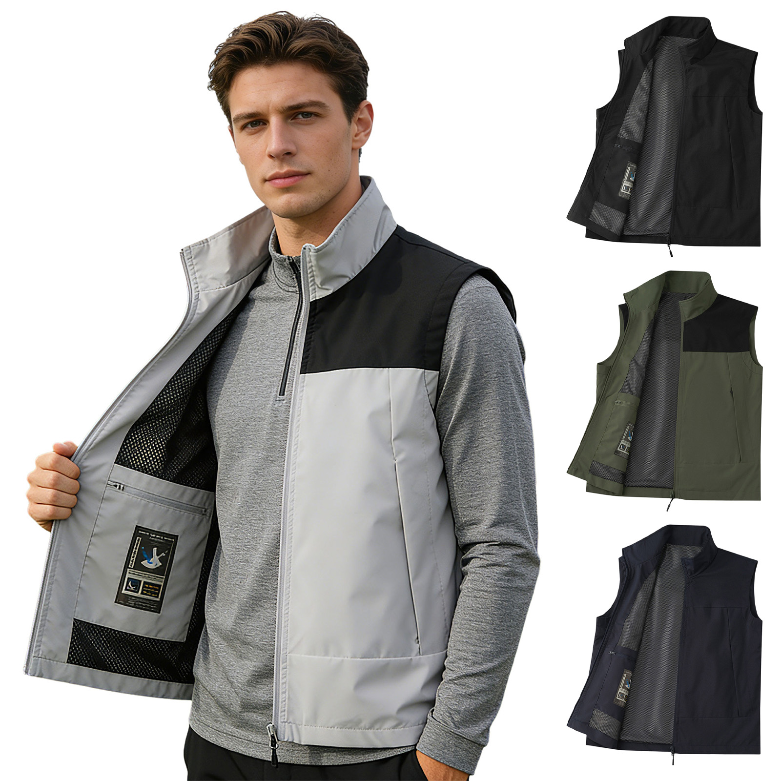 Outdoor Camping Vest - # Мужской жилет для гольфа M-5XL