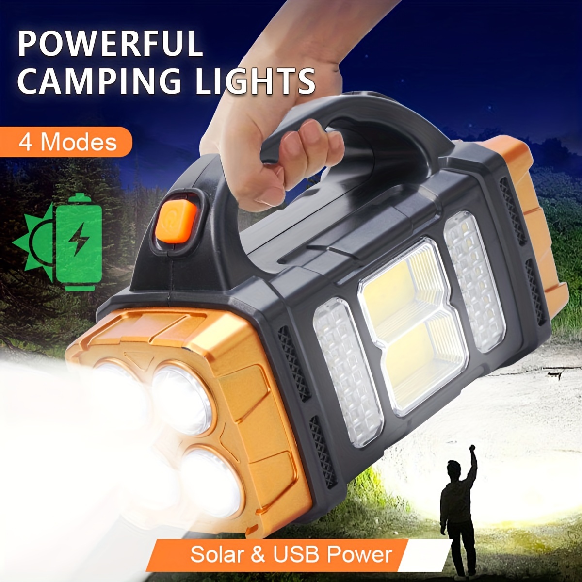 Outdoor Camping Decor - Новый усовершенствованный перезаряжаемый мощный солнечный светодиодный