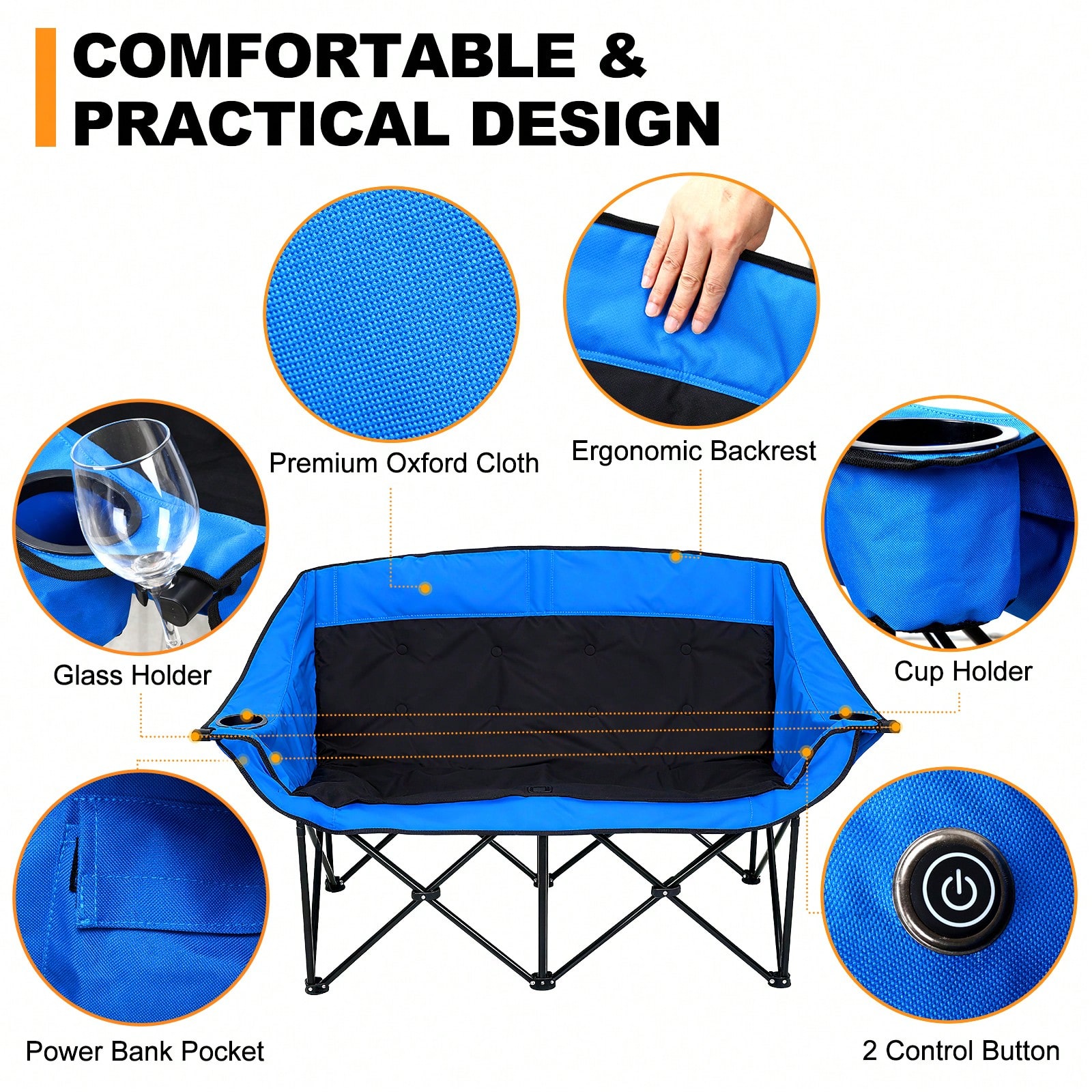 Двухместное кемпинговое кресло – обзор и цена Outdoor Camping Loveseat