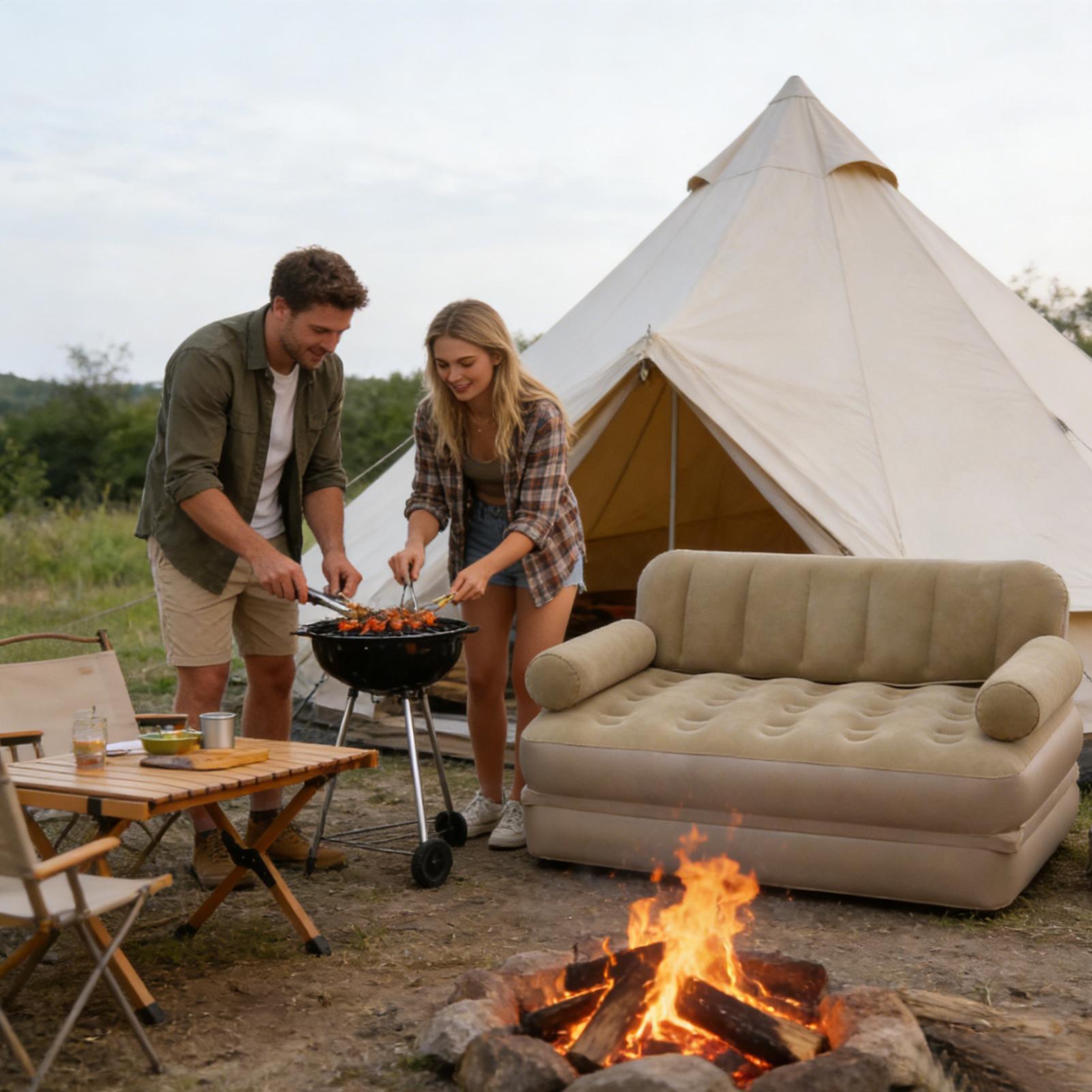 Надувной диван с насосом, скла – обзор и цена Bed Outdoor Camping