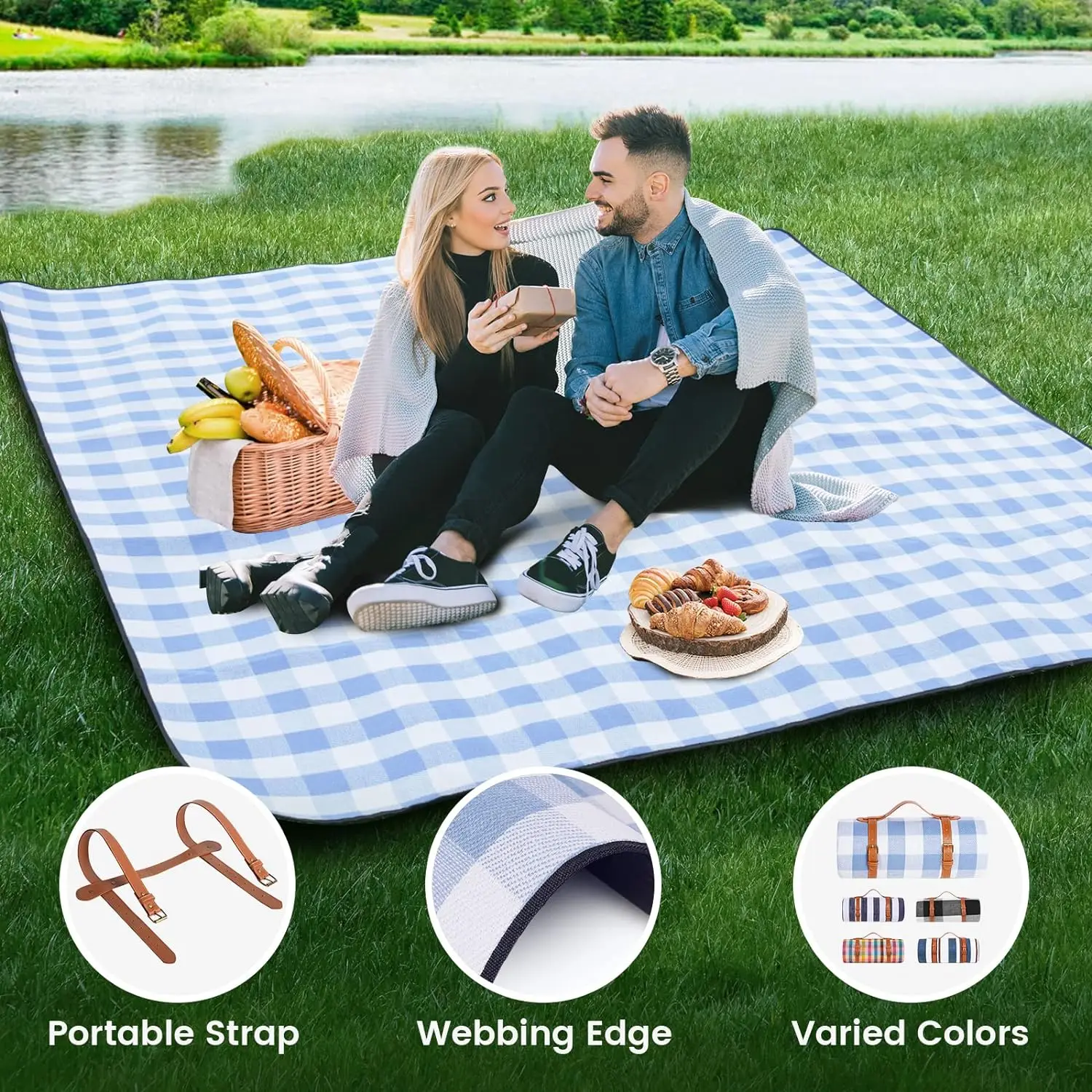 Плед для пикника ZHUOHUA, очен – обзор и цена Outdoor Camping Mats Large