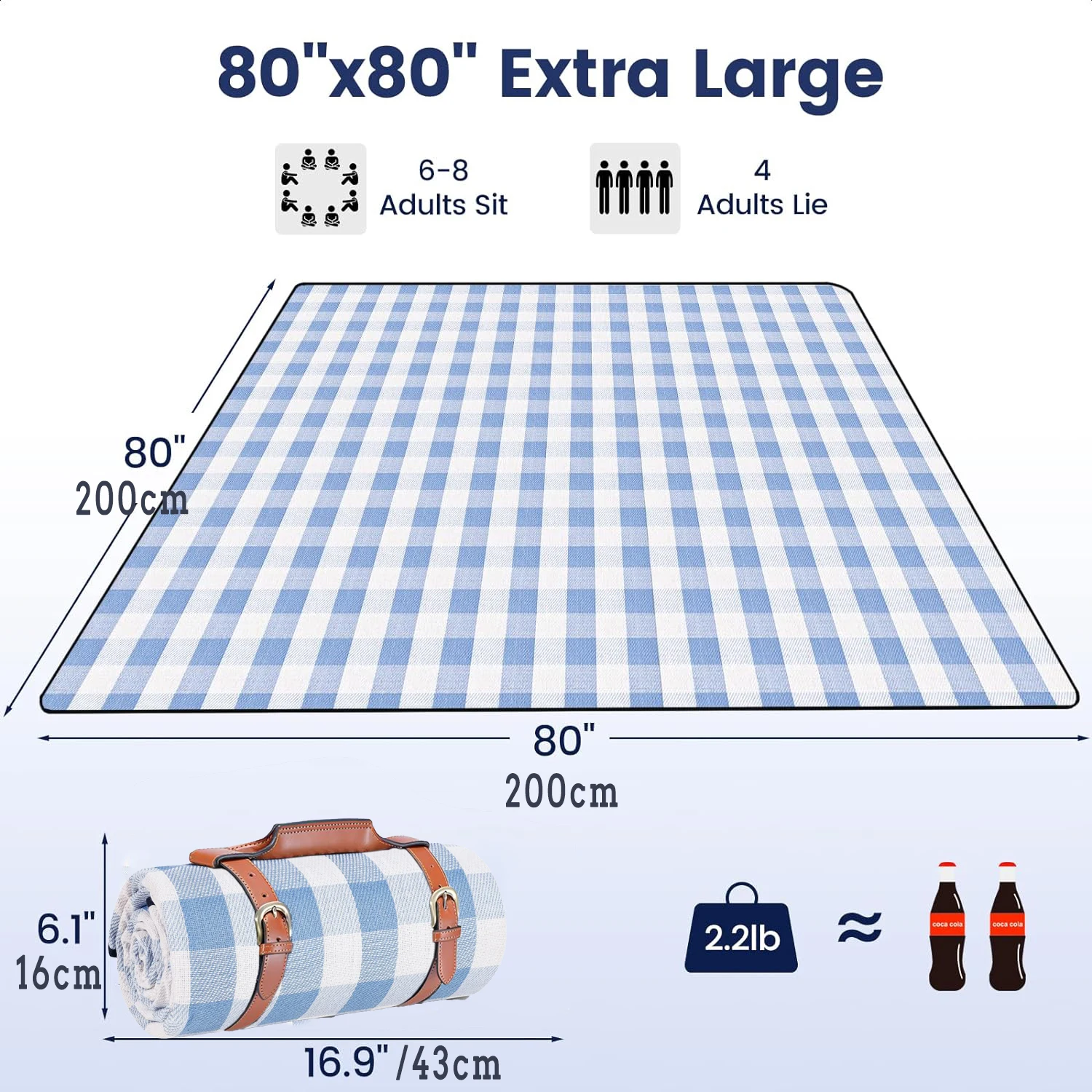 Плед для пикника ZHUOHUA, очен – обзор и цена Outdoor Camping Mats Large